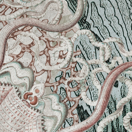 Tapeta winylowa struktura płótna rafa koralowa - NORI pink