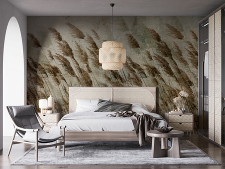 Tapeta winylowa struktura płótna trawy kolorowa - ZEPHYR earth