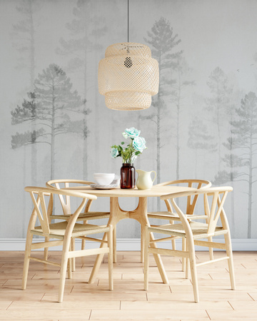 Tapeta winylowa struktura płótna las szara - NORWOOD (gray)