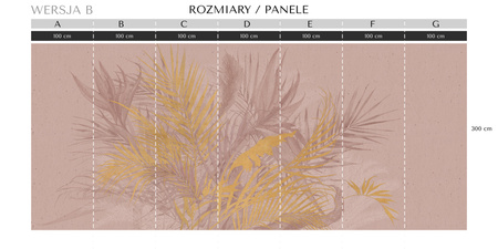 Tapeta winylowa struktura płótna liście różowa - AIDA (rosa)