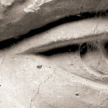 Tapeta winylowa struktura płótna rzeźba antyczna beton beżowa - THEODORE stone (decor)