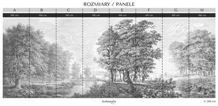 Tapeta winylowa struktura płótna widok czarno-biała - LUNDBY (gray)