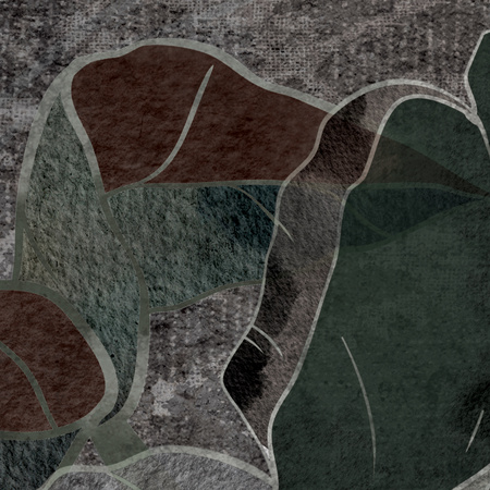 Tapeta winylowa struktura płótna kwiaty brązowa - SECRETO dark