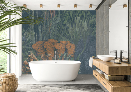 Tapeta winylowa struktura płótna rafa koralowa - DEEP WATERS plants