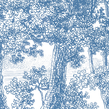 Tapeta winylowa struktura płótna widok beżowa - LUNDBY (blue)