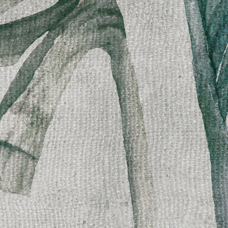 Tapeta winylowa struktura płótna liście tropikalne - GIANNI Simple (turquoise)