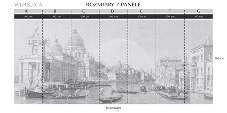 Tapeta winylowa struktura płótna wenecja - VENEZIANA sole (gray)