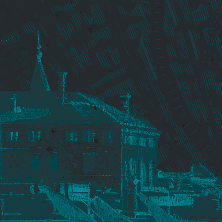 Tapeta winylowa struktura płótna wenecja - VENEZIANA ventaglio (blue)