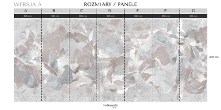 Tapeta winylowa struktura płótna kwiaty beżowa - SECRETO light