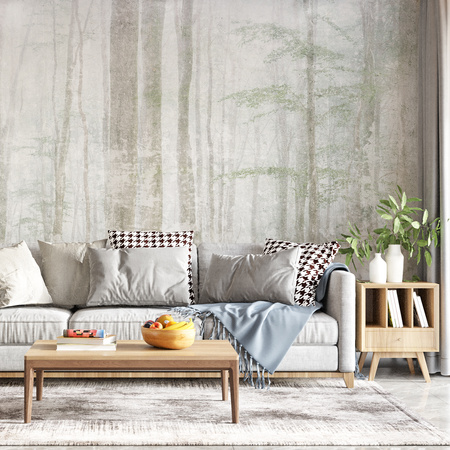 Tapeta winylowa struktura płótna las kolorowa - TAKE A BREATH pure (color)