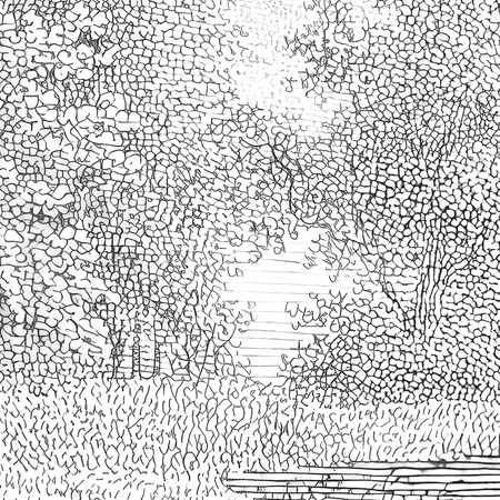 Tapeta winylowa struktura płótna widok czarno-biała - LUNDBY (gray)