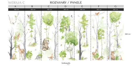 Tapeta winylowa struktura płótna dziecięca kolorowa las zwierzęta - BEAR SAYS HELLO! color