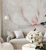 Tapeta winylowa struktura płótna kwiat magnolia - KALLIE decor