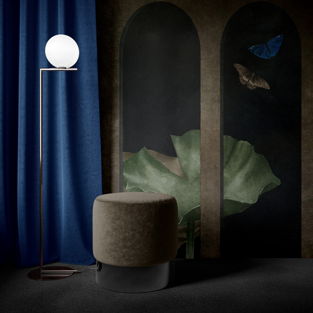 Tapeta winylowa struktura płótna malarstwo - GIRL WITH BUTTERFLIES (green)