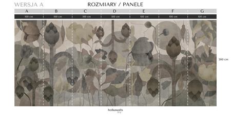 Tapeta winylowa struktura płótna roślinna beżowa - DREAM ON big