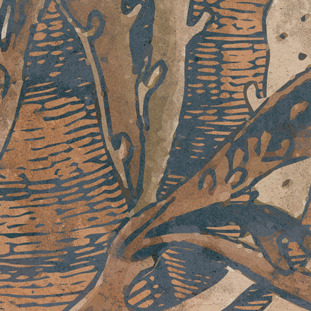 Tapeta winylowa struktura płótna rafa koralowa - DEEP WATERS plants