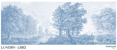 Tapeta winylowa struktura płótna widok beżowa - LUNDBY (blue)