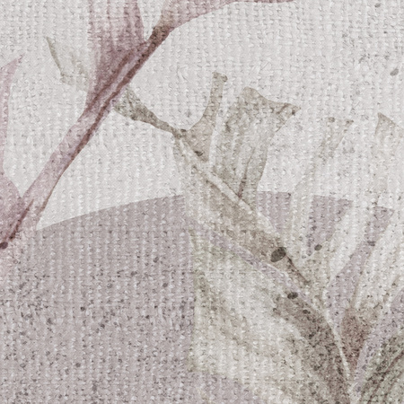 Tapeta winylowa struktura płótna liście tropikalne - GIANNI Arch (pink)