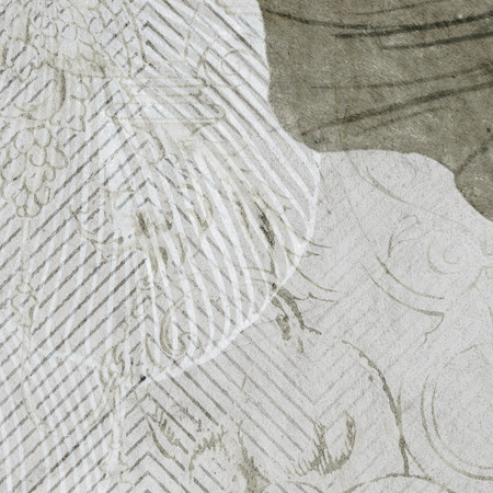 Tapeta winylowa struktura płótna kwiaty peonie szara - MEMORY LANE khaki (decor)