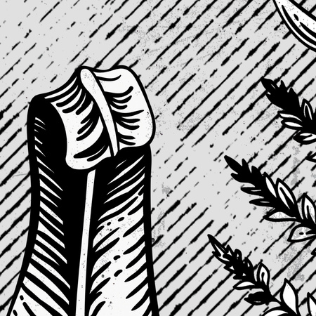 Tapeta winylowa struktura płótna liście paproci księzyc - OVER THE MOON white