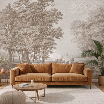 Tapeta winylowa struktura płótna widok beżowa - LUNDBY (beige)