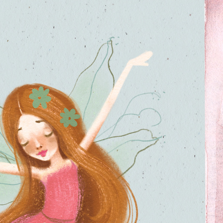 Tapeta winylowa struktura płótna dziecięca kolorowa bajkowa księzniczka - FOX IS MY FRIEND blue