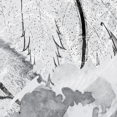 Tapeta winylowa struktura płótna smok czarno-biała - DRAGO gray