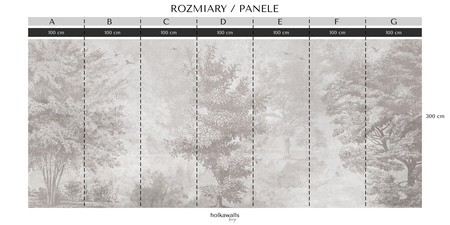 Tapeta winylowa struktura płótna las sepia - KENSINGTON (beige)