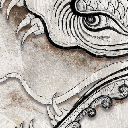 Tapeta winylowa struktura płótna smok beżowa - DRAGO beige