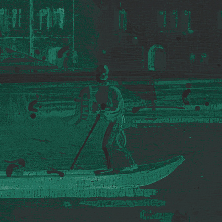 Tapeta winylowa struktura płótna wenecja - VENEZIANA ventaglio (green)