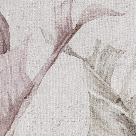 Tapeta winylowa struktura płótna liście tropikalne - GIANNI Simple (pink)