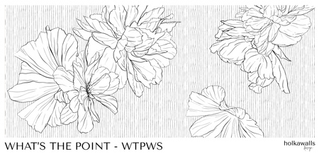 Tapeta winylowa struktura płótna kwiaty kropki biała - WHAT'S THE POINT white (stripes)