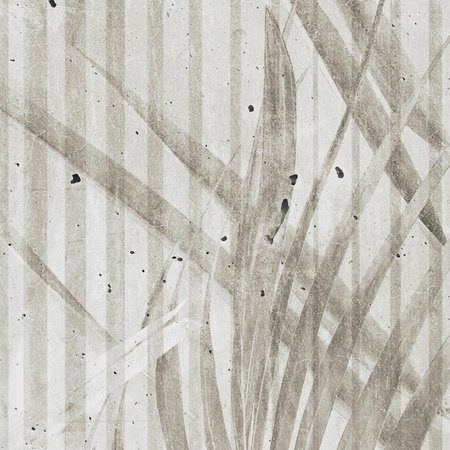 Tapeta winylowa struktura płótna liście tropikalne - MAUI (beige)