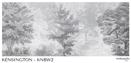 Tapeta winylowa struktura płótna las szara - KENSINGTON (gray)