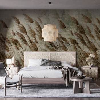 Tapeta winylowa struktura płótna trawy kolorowa - ZEPHYR earth