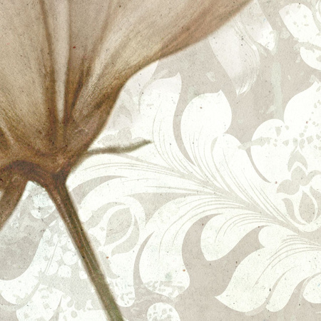 Tapeta winylowa struktura płótna kwiaty kolorowa dekoracyjna - SCARLETT damask (color)