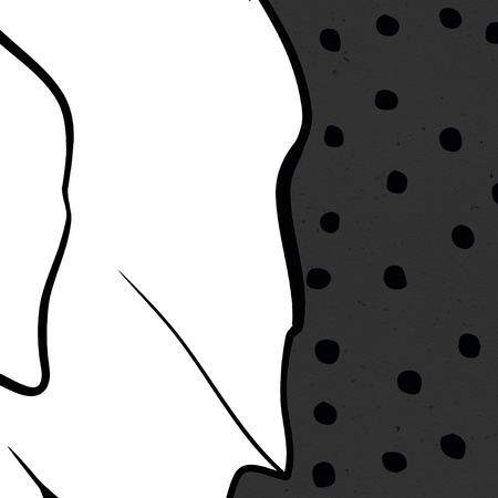 Tapeta winylowa struktura płótna kwiaty kropki czarno-biała - WHAT'S THE POINT black (polka dots)