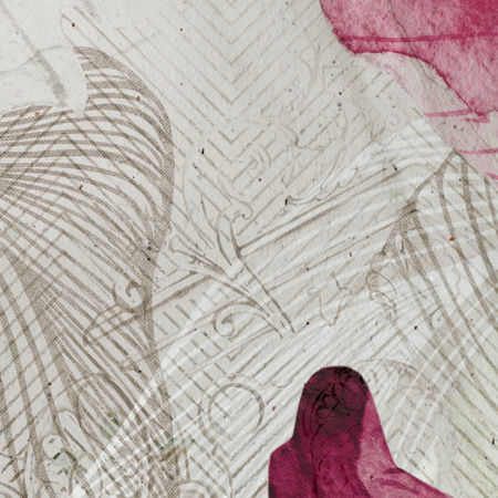 Tapeta winylowa struktura płótna kwiaty peonie różowa - MEMORY LANE violet (decor)