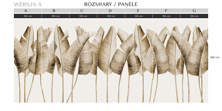 Tapeta winylowa struktura płótna liście bananowca beżowa - TALAMANCA beige (light)