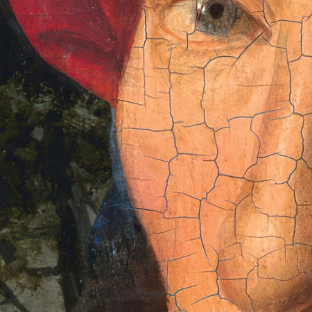 Tapeta winylowa struktura płótna malarstwo - JAN VAN EYCK & THE BEETLE (landscape)