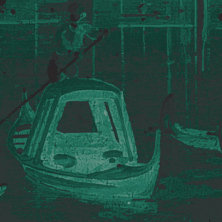 Tapeta winylowa struktura płótna wenecja - VENEZIANA ventaglio (green)