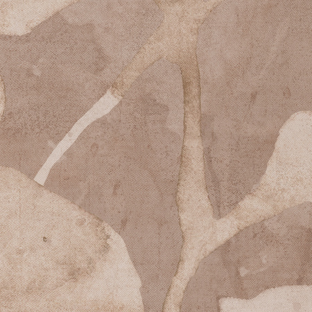 Tapeta winylowa struktura płótna gałązki i liście miedziana - TAMAMI (copper)