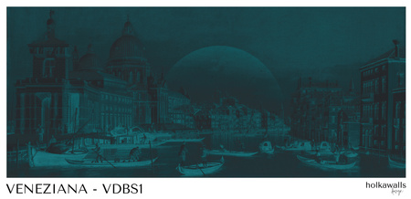 Tapeta winylowa struktura płótna wenecja - VENEZIANA sole (blue)