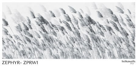 Tapeta winylowa struktura płótna trawy biało-czarna - ZEPHYR white