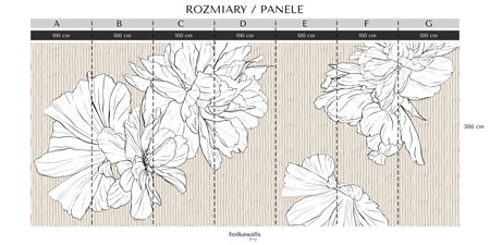Tapeta winylowa struktura płótna kwiaty kropki beżowa - WHAT'S THE POINT beige (stripes)