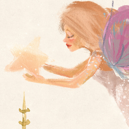 Tapeta winylowa struktura płótna dziecięca kolorowa bajkowa księzniczka - FOX IS MY FRIEND beige