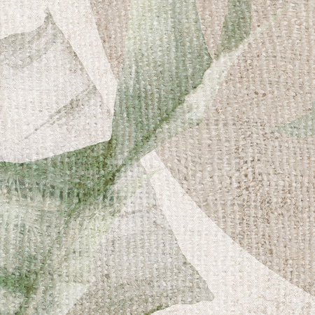 Tapeta winylowa struktura płótna liście tropikalne - GIANNI Arch (green)