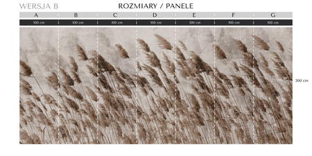 Tapeta winylowa struktura płótna trawy kolorowa - ZEPHYR sepia