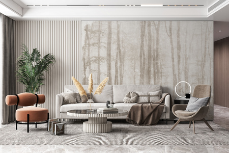 Tapeta winylowa struktura płótna las beżowa - TAKE A BREATH pure (beige)