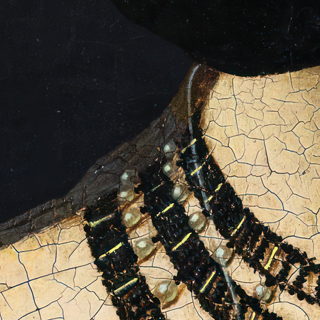 Tapeta winylowa struktura płótna malarstwo księżyc - GIRL WITH BUTTERFLIES (moon)